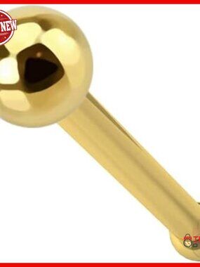 14K Solid Yellow Gold 2mm Ball End Nose Stud 22 Gauge Piercing